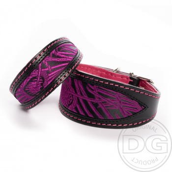 DG Exclusive collar PINK FEATHERS